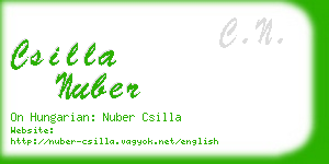 csilla nuber business card